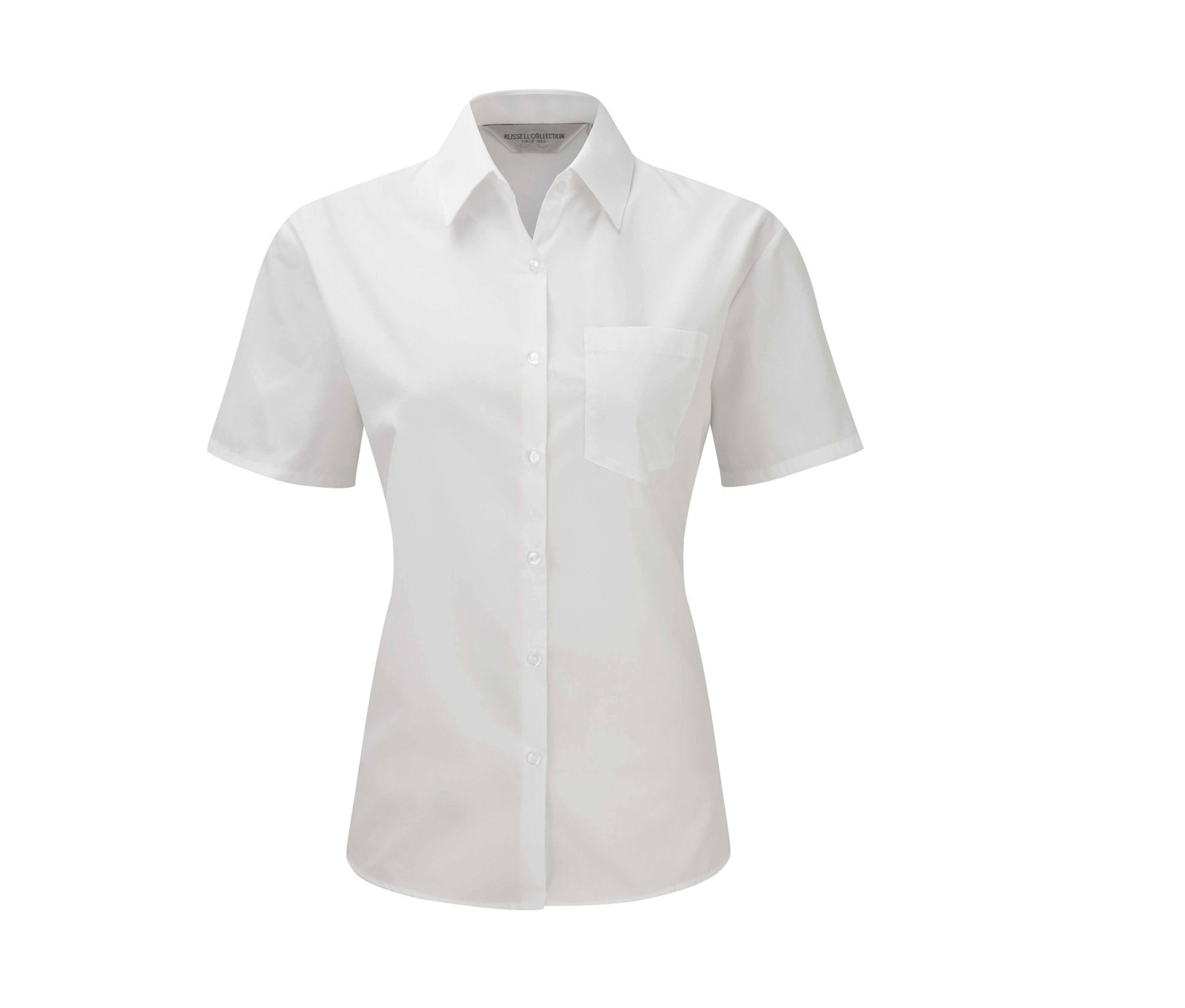 LADIES' SHORT SLEEVE CLASSIC POLYCOTTON POPLIN SHIRT