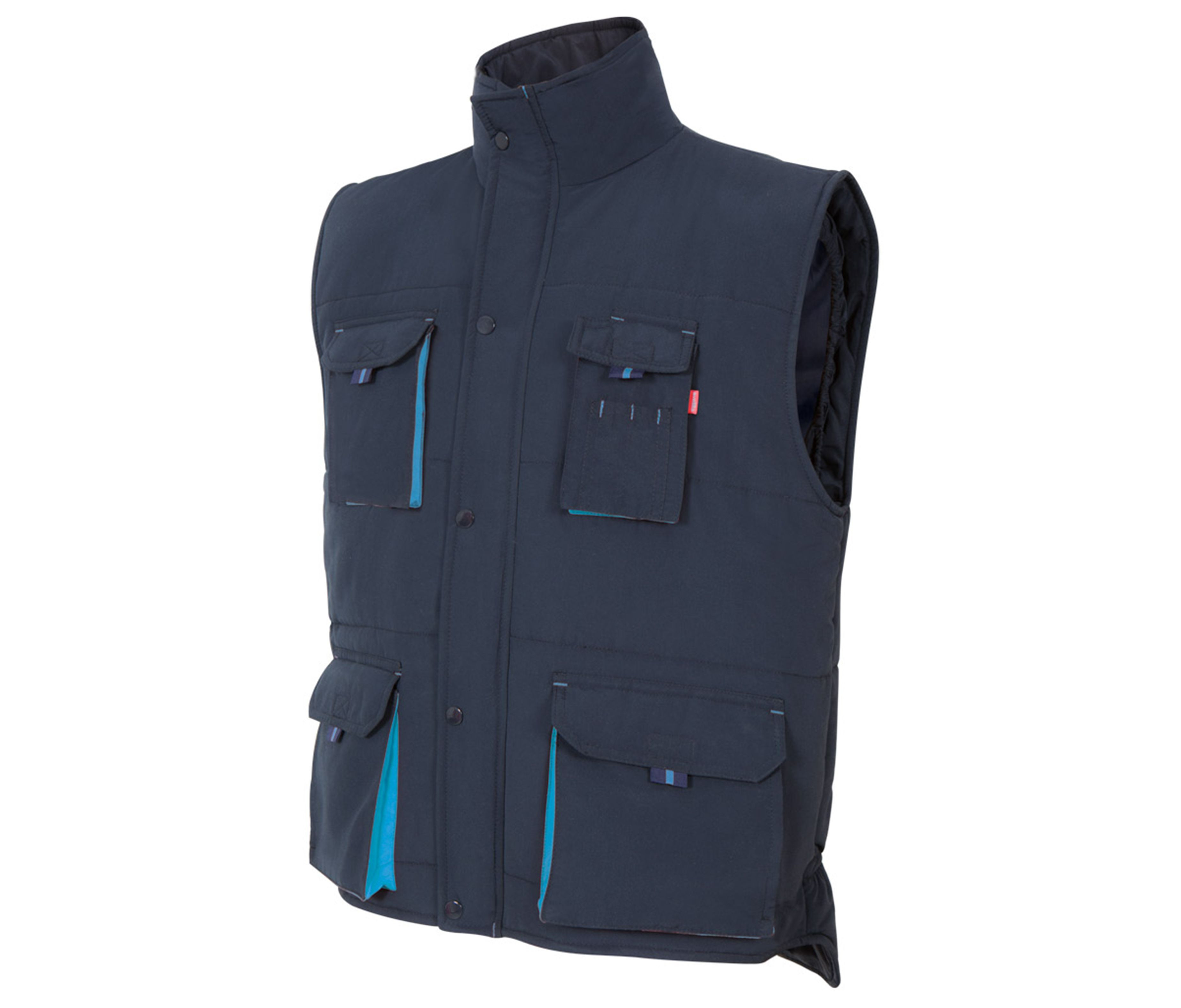 GILET MATELASSÉ BICOLORE MULTIPOCHES
