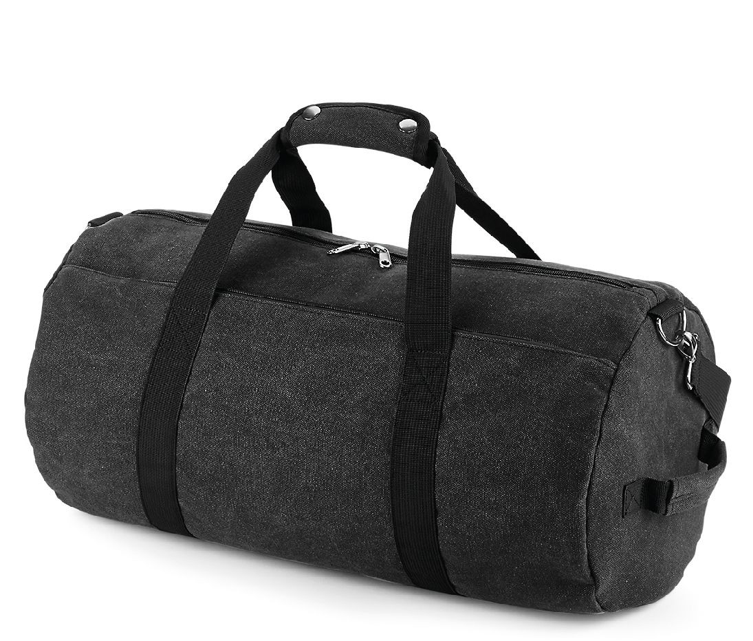 VINTAGE CANVAS BARREL BAG