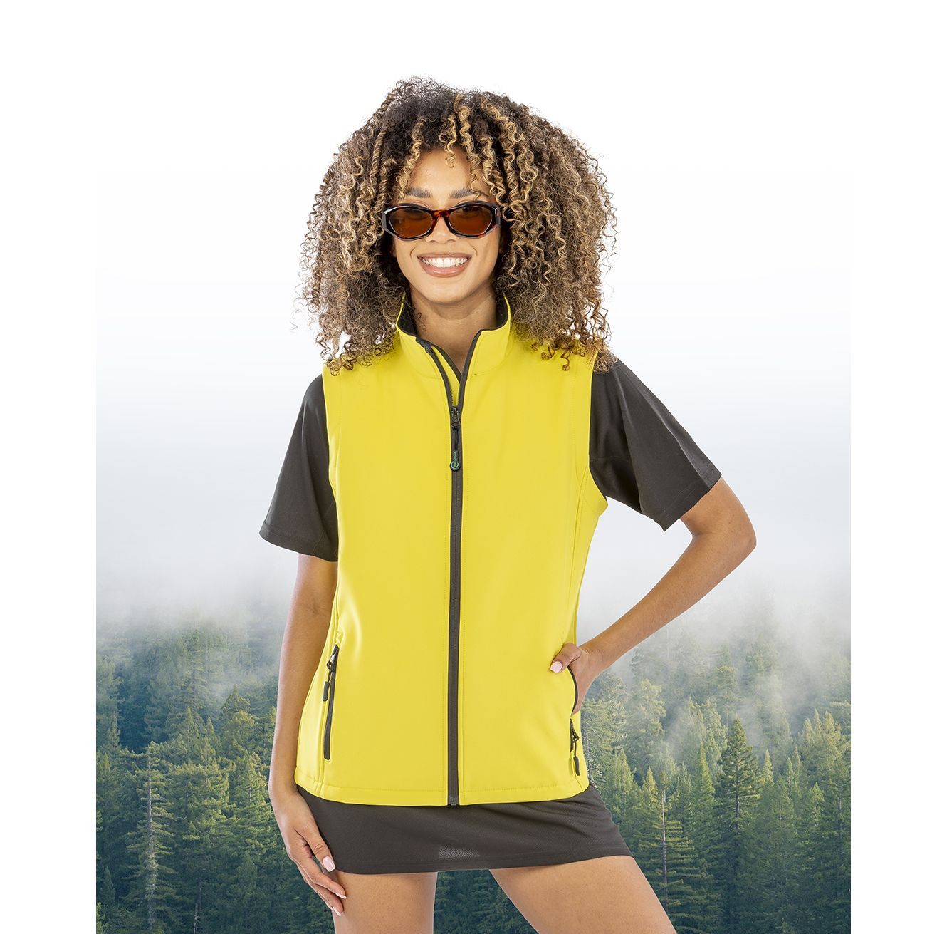 WOMENS PRINTABLE SOFTSHELL BODYWARMER