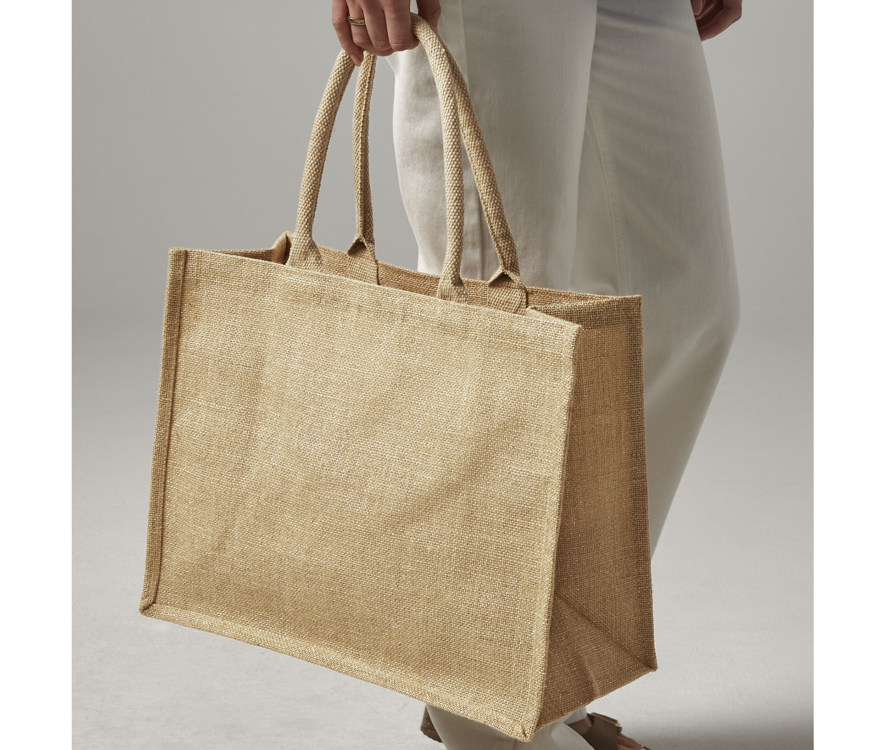 SHIMMER JUTE SHOPPER