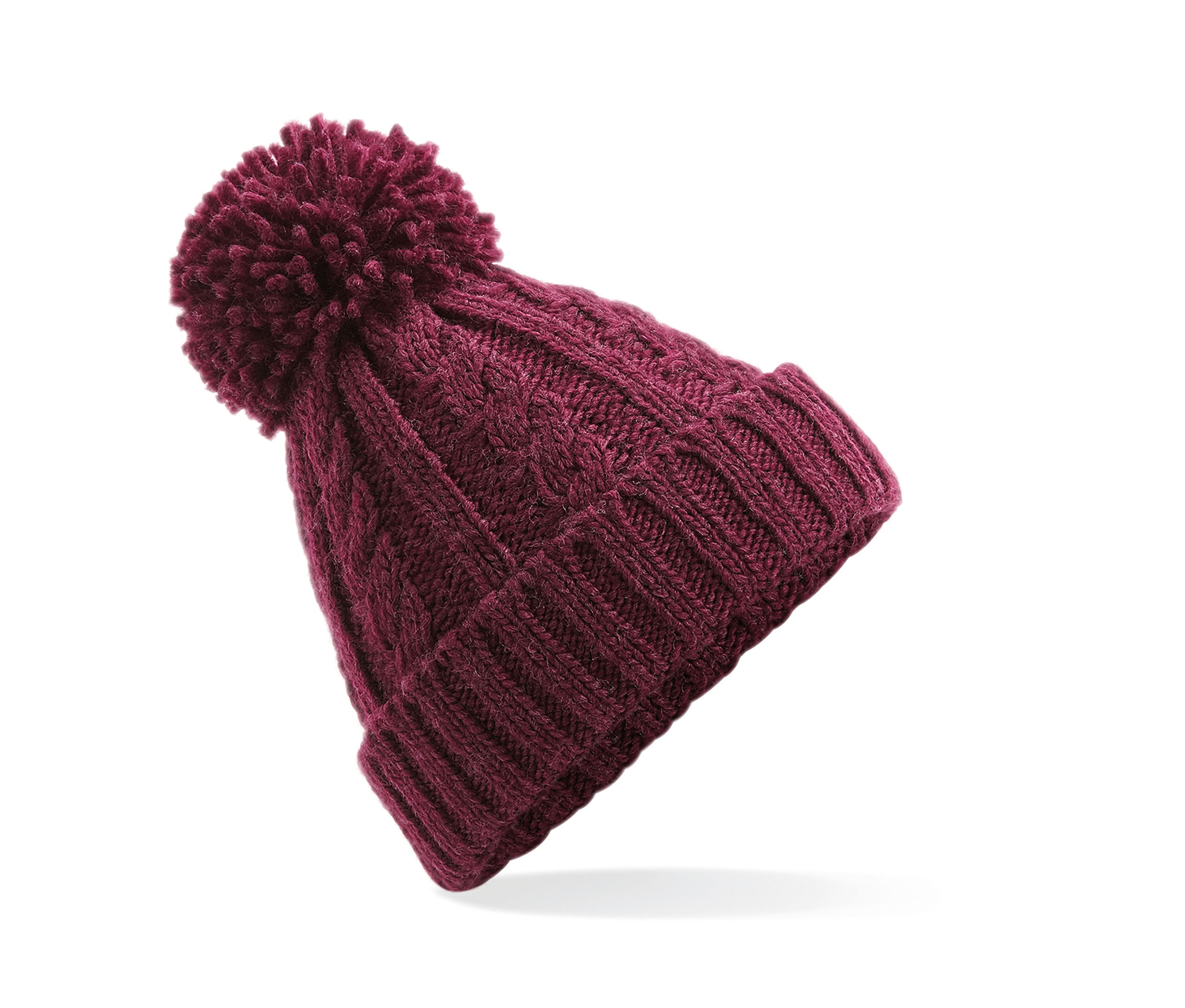 CABLE KNIT MELANGE BEANIE