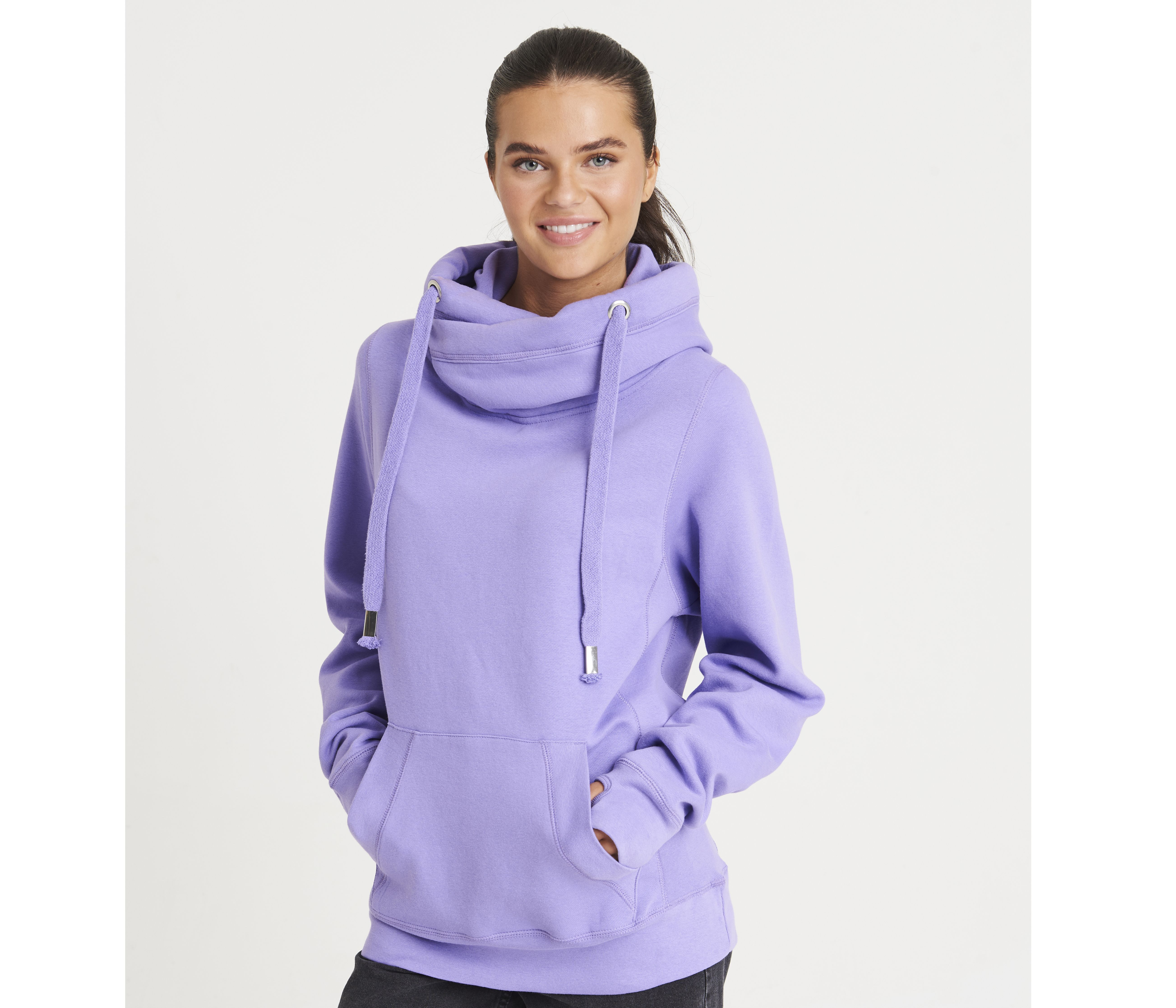 CROSS NECK HOODIE