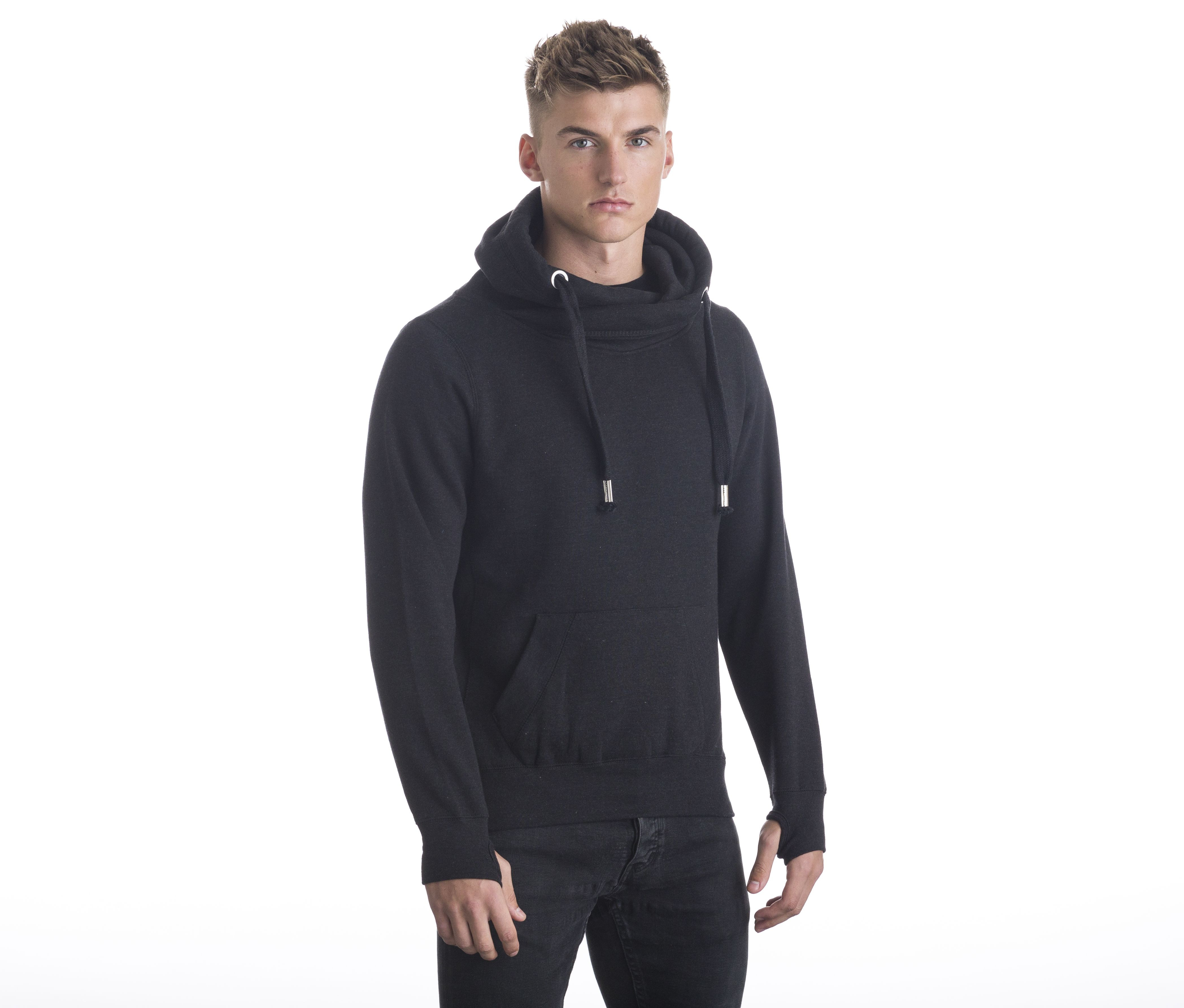CROSS NECK HOODIE