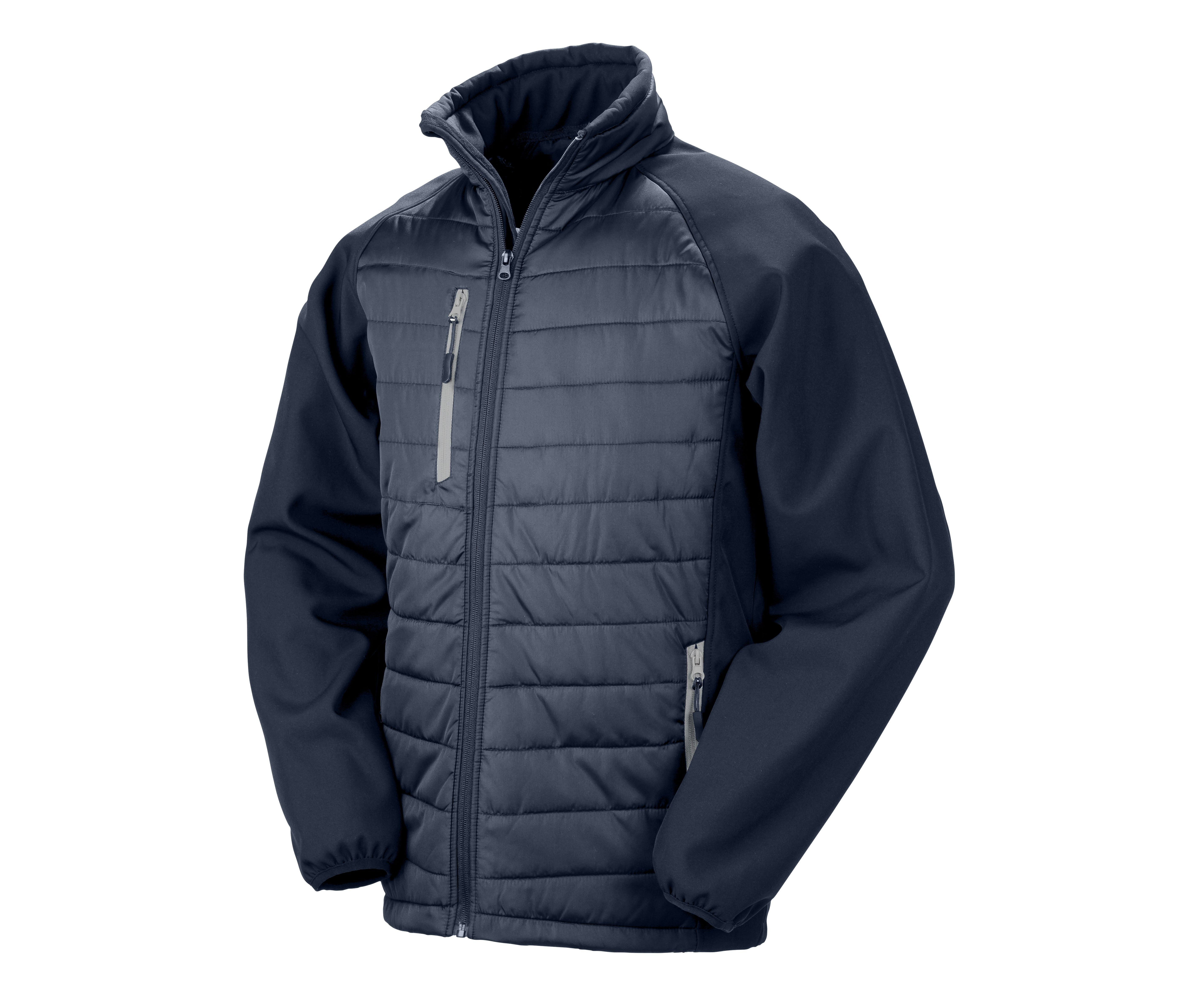 BLACK COMPASS PADDED SOFTSHELL JACKET