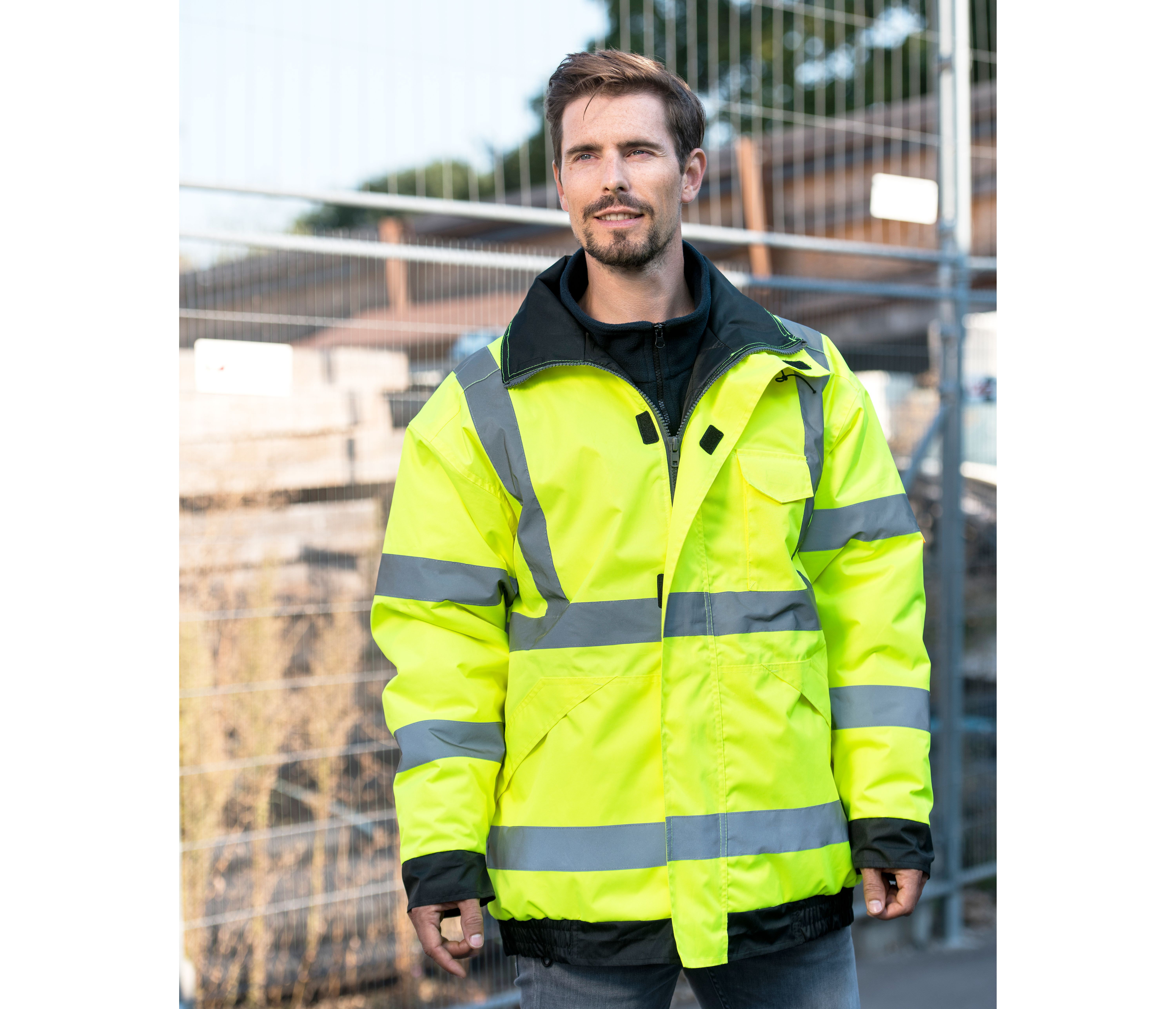 HI-VIS RAIN JACKET "TAMPERE"