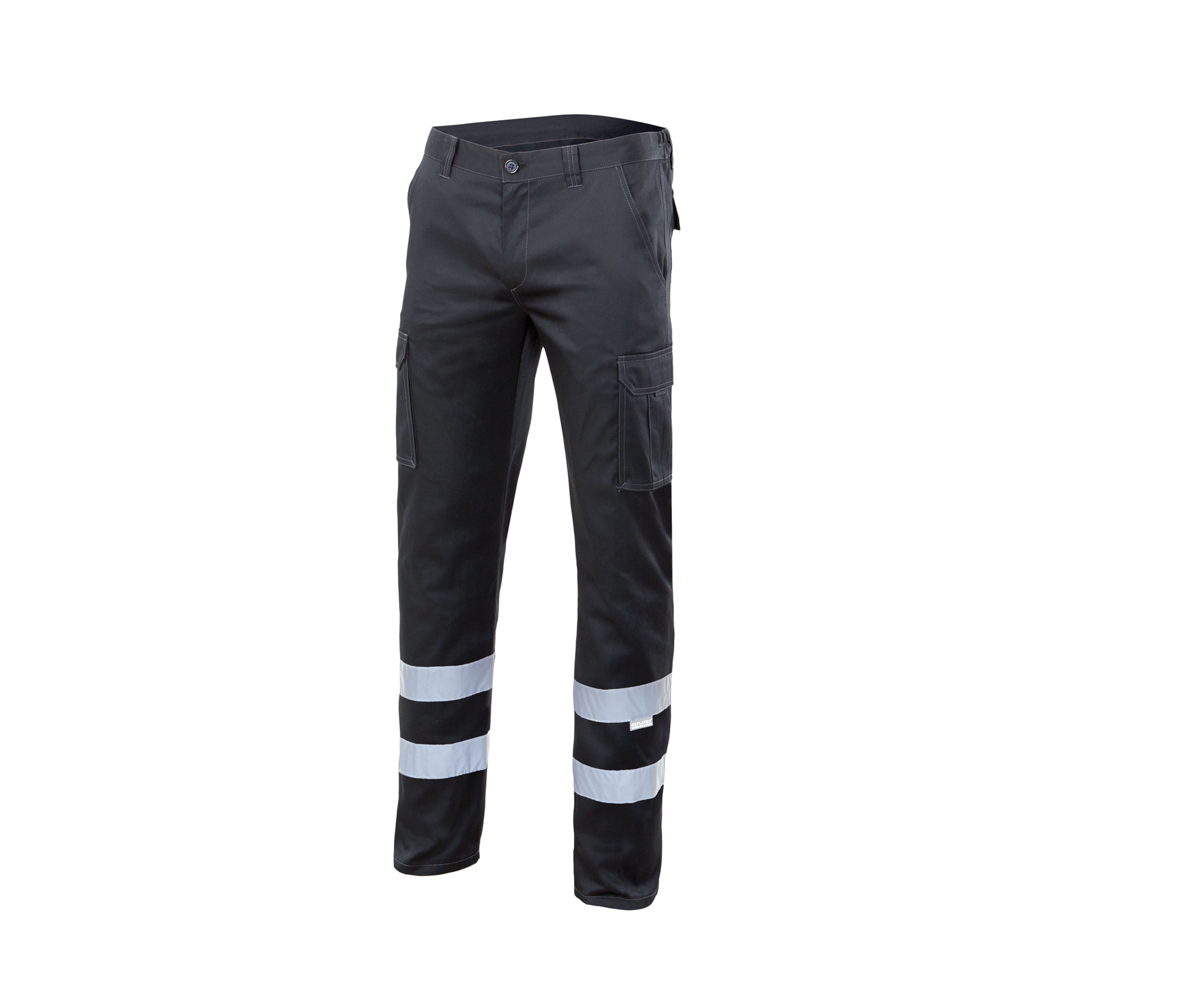 PANTALON STRETCH MULTIPOCHES À BANDES RÉFLÉCHISSANTES