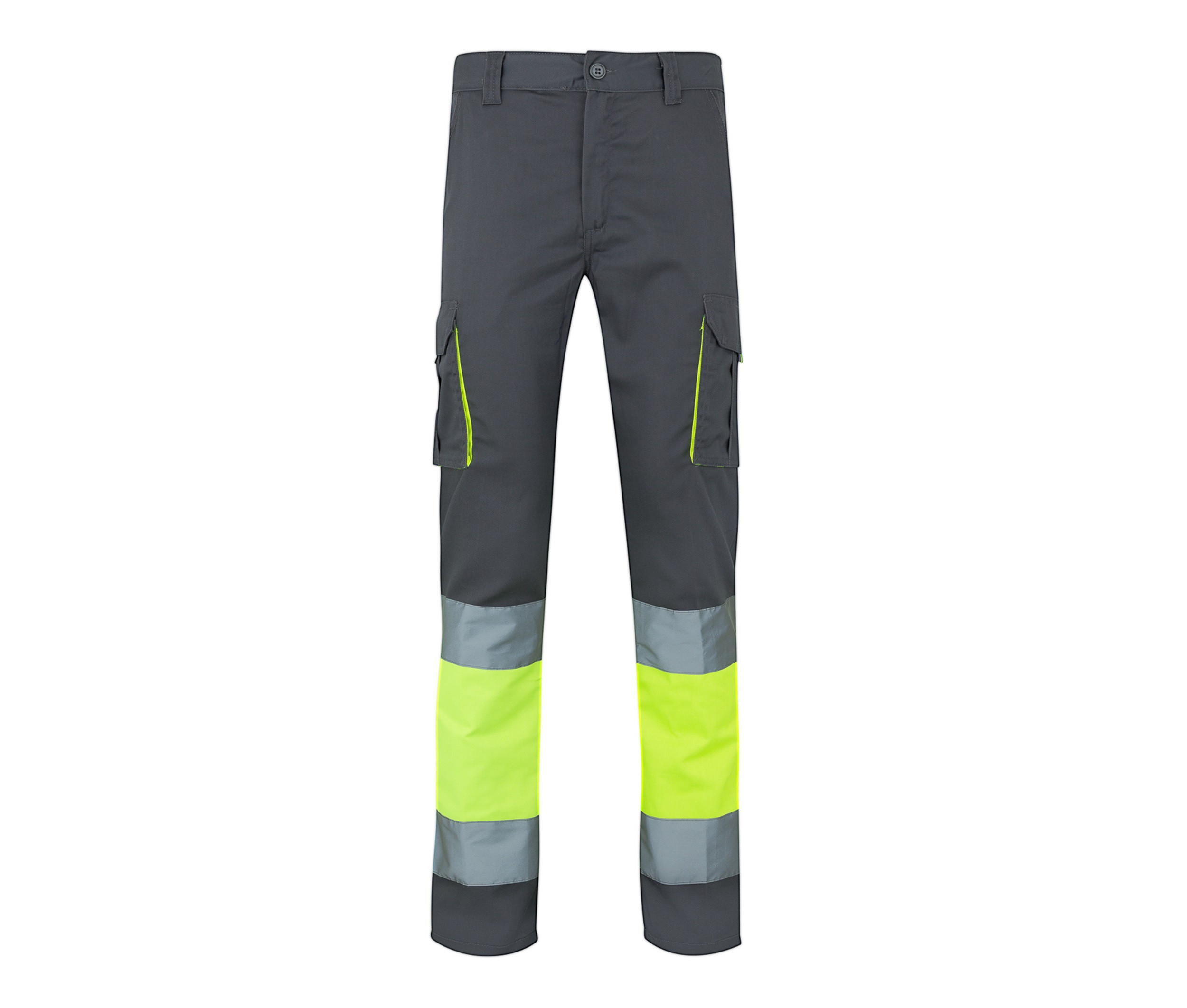 PANTALON STRETCH BICOLORE MULTIPOCHES