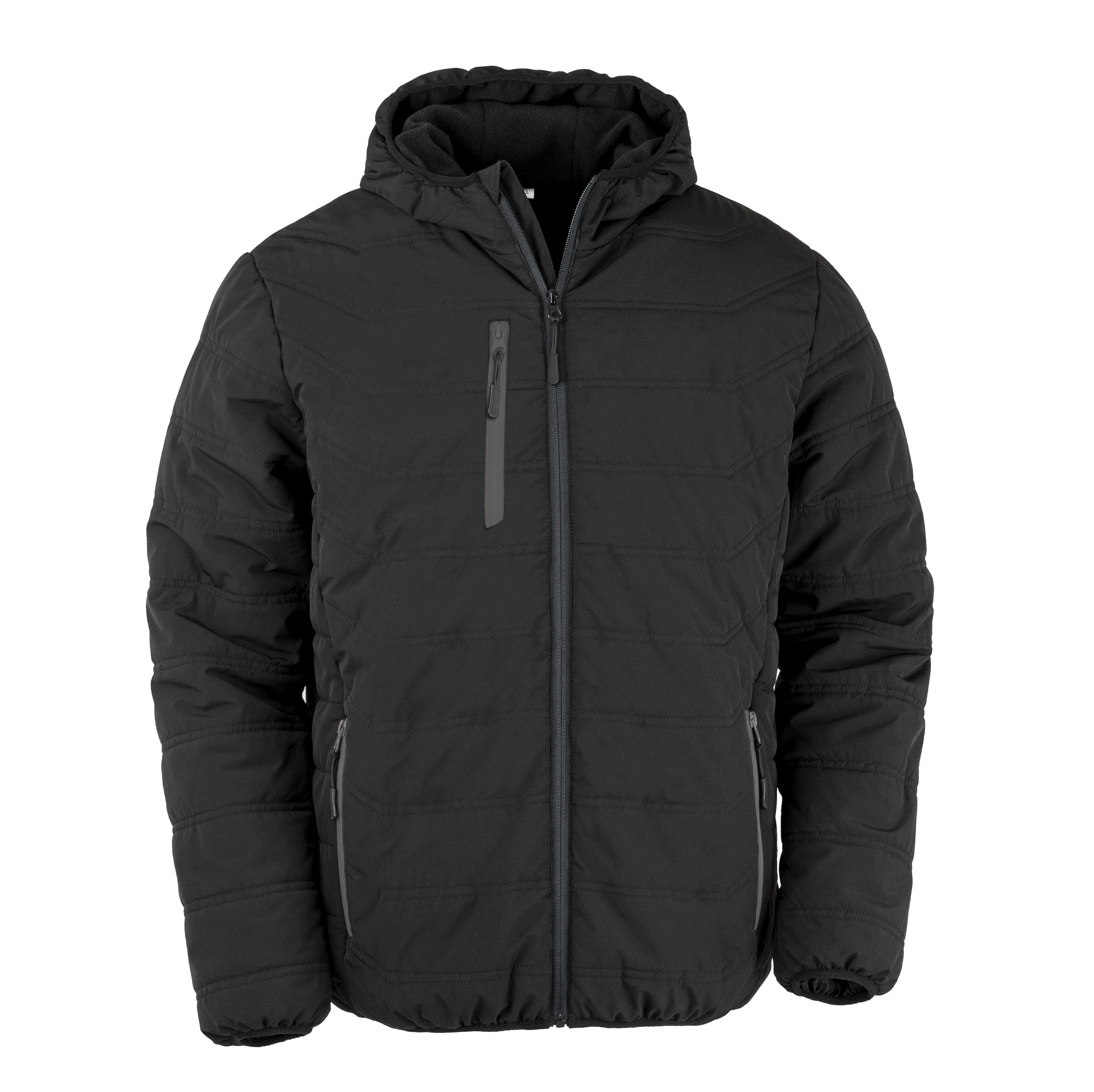 BLACK COMPASS PADDED WINTER JACKET