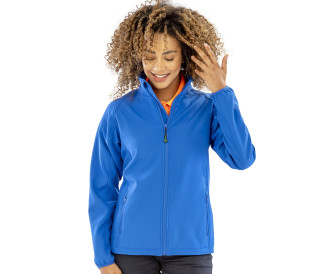 WOMENS RECYCLED 2-LAYER PRINTABLE SOFTSHELL JACKET