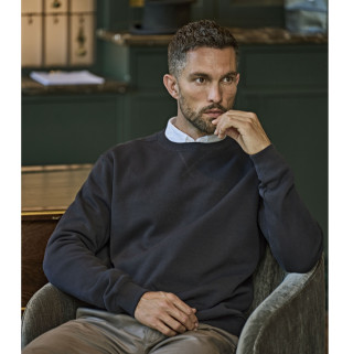 RIBBED INTERLOCK CREW NECK